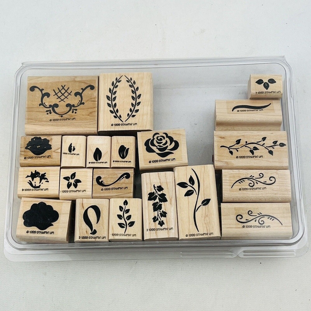 Stampin' Up Hand-Painted Petites 20 Stamp Set Flower Two Step Stampin 1999